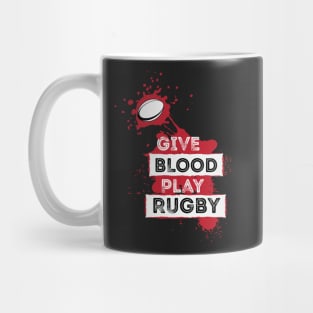 Give Blood Play Rugby Mug